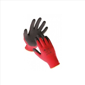 805232Wd Pereche Manusi Lucru Cu Pelicula Din Latex Rosu-Negru,Marimea 9