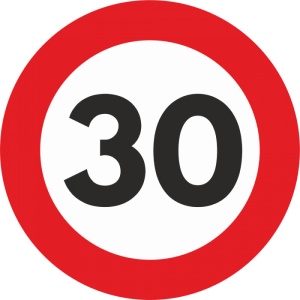 Autocolant Sticker "Limita Viteza" Reflectorizant - 30km/h