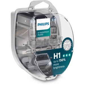 Bec Halogen Philips H1 X-tremeVision Pro150 12V 55W P14,5s - Set 2 Buc