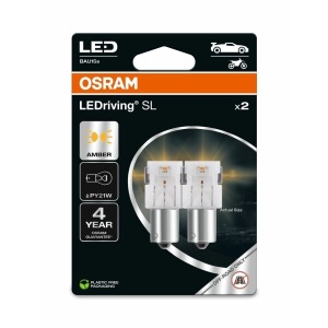 BLISTER 2 BECURI LED TIP PY21W GALBEN