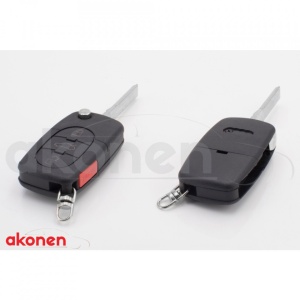 Carcasa cheie contact pentru audi a3 / a6 / a8, 3+1 butoane, cu cheie