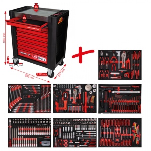 CARUCIOR ATELIER P10 CU 7 SERTARE SI 397 SCULE - KS TOOLS - 810.7397