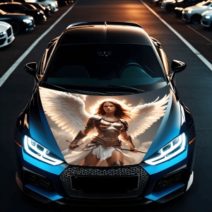 Folie Capota Auto "Hood Art" rezistenta la exterior, marime L (180 x 130cm) - Cod: AVX-CAPOTA-003L