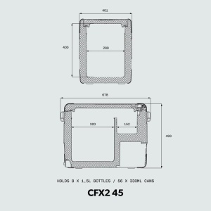 Frigider cu compresor Dometic CFX2 45 , 12/24/220V, 45 litri - Img 3