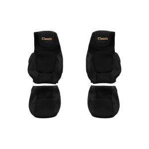 Husa scaun camion F-CORE PS51 BLACK, velur, negru, pentru Scania L-P-G-R-S