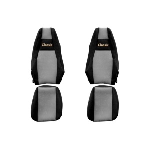 Huse pentru Scaune Camioane SCANIA - Serie CLASSIC, Eco-Piele, Gri