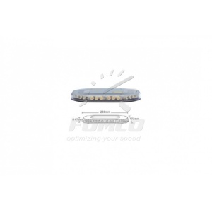 Lampă avertizare ovală cu talpă magnetică, 30 LED-uri, lumină portocalie, 12/24V