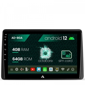 Navigatie Dacia Duster (2018,), Android 12, A-Octacore , 4GB RAM , 64GB ROM, 10.1 Inch - AD-BGA10004,AD-BGRKIT366