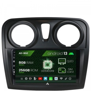 Navigatie Dacia Logan , Sandero, Android 13, Z-Octacore , 8GB RAM , 256GB ROM, 9 Inch - AD-BGZ9008,AD-BGRKIT376