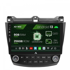 Navigatie Honda Accord 7 (2005-2008), Android 13, Z-Octacore , 8GB RAM , 256GB ROM, 10.1 Inch - AD-BGZ10008,AD-BGRKIT012