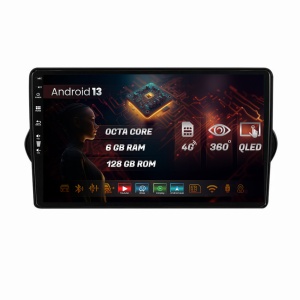 Navigatie HUB64 Fiat Tipo (2015-2021), 6GB RAM, Android 13, Octacore, Slot Sim 4G, DSP, GPS, Wi-FI, Carplay, Android Auto, USB, Bluetooth, Waze, Touchscreen, 9 Inch