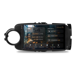 Navigatie HUB64 Toyota Yaris (2010-2018), 4GB RAM, Android 13, Quadcore, DSP, GPS, Wi-FI, Carplay, Android Auto, USB, Bluetooth, Waze, Touchscreen, 9 inch