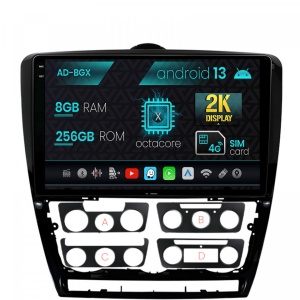 Navigatie Skoda Octavia 2, Android 13, X-Octacore , 8GB RAM , 256GB ROM, 10.36 Inch - AD-BGX10008,AD-BGRKIT048v2