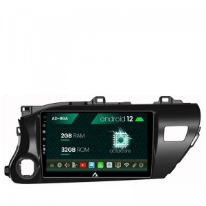 Navigatie Toyota Hilux (2015,), Android 12, A-Octacore , 2GB RAM , 32GB ROM, 9 Inch - AD-BGA9002,AD-BGRKIT086