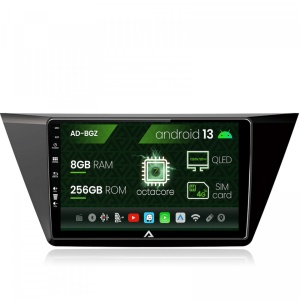 Navigatie Volkswagen Touran (2016,), Android 13, Z-Octacore , 8GB RAM , 256GB ROM, 10.1 Inch - AD-BGE9008,AD-BGRKIT032