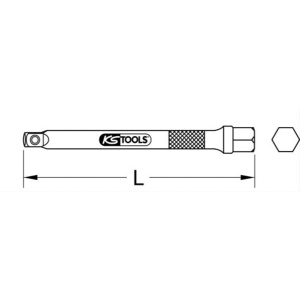 Prelungitor 1/4 cu actionare hex, 100mm