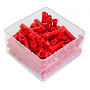 Set 100 mansoane electrice izolate total rosii cilindric 4mm