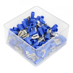Set 100 papuci electrici terminali izolati albastri mama 6.3x0.8mm