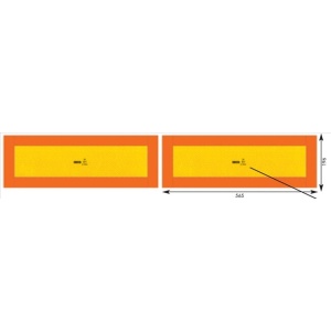 Set 2 autocolante reflectorizante, HICO TWY025, 565 x 196 mm