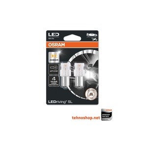 Set 2 Becuri Auxiliare Cu Led 12V (Py21W) Amber Bli Osram