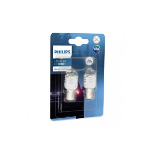 Set 2 Becuri Led Exterior 12V P21 White Ba15S Ultinon Pro3000 Si Philips
