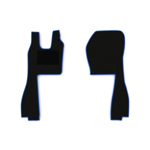 Set 2 covorase camion F-Core, velur, pentru SCANIA L,P,G,R,S, P,G,R,T, scaun pasager pneumatic, 2010+, Negru - Albastru