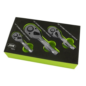 Set 3 Clichet Scurt 1/2 3/8 1/4 Inch - Crom