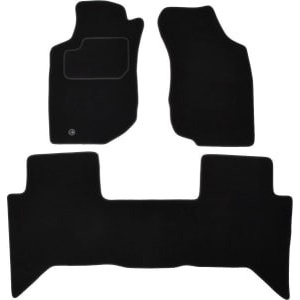 Set 3 covorase auto MAMMOOTH, Velur, pentru TOYOTA HILUX VII 2004-2015 PICK-UP, Negru