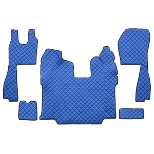 Set 5 covorase camion F-Core, Piele-ECO, pentru SCANIA L,P,G,R,S, transmisie automata, scaune standard, Albastru