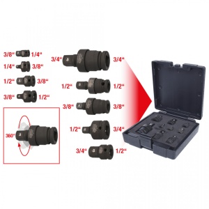 Set De Adaptoare De Forta De Marire Si Reducere. 9 Piese - KS TOOLS - 515.0100