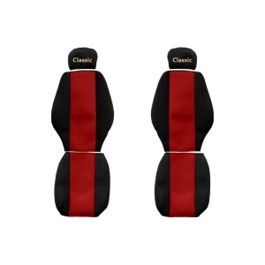 Set huse scaun textil camion compatibile cu Mercedes Actros MP 1 / Atego / Axor, Rosu