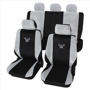 Set huse scaune auto Petex, Butterfly, gri/negru