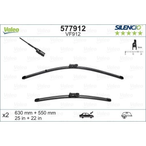 Set lamela stergator Valeo Silencio FlatBlade OE 630/500 mm