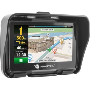 Sistem de navigatie GPS Navitel G550 Moto, ecran 4.3” cu GPS, IP-67 si supot pentru casti BT A2DP, actualizare lifetime pentru harti, suport de fixare pentru motociclete