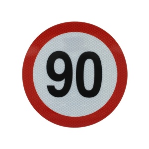 Autocolant reflectorizant 90km/h Ã 20 cm, Cargoparts