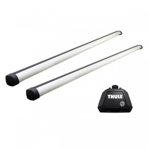 Bare transversale Thule Evo Raised Rail Profesional dedicate pentru Dodge Caravan 1996-2005 cu bare longitudinale inaltate