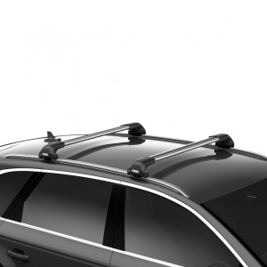 Bare transversale Thule WingBar Evo Flush Edge Silver dedicate pentru Toyota bZ4X 5-dr SUV 2022- cu bare longitudinale integrate - Img 6