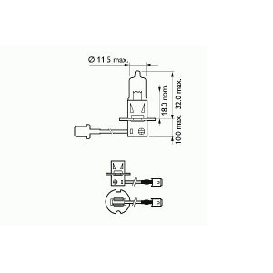 Bec Far H3 12V 55W Pk22S White Sct