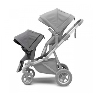 Carucior Thule Sleek pentru 2 copii Grey Melange