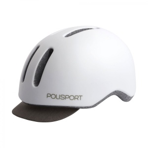 Casca Ciclism Urbana Polisport Commuter - 58-61 cm, L, Alb-Gri