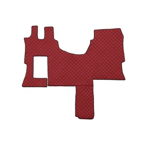 Covoras camion F-Core, Piele-ECO, pentru MERCEDES ACTROS MP4 / MP5, cabina SOLO STAR, Rosu