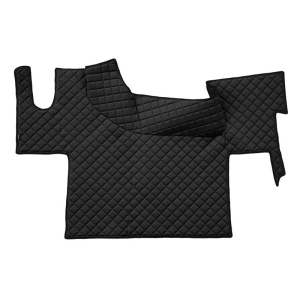 Covoras camion F-Core, Piele-ECO, pentru Renault T, podea plata, Negru
