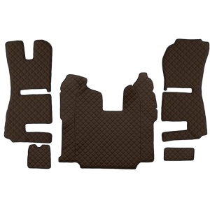 F-CORE - Set de 5 Huse pentru Scaune Pneumatice RECARO din Piele Ecologică Maro pentru SCANIA P 01.12-