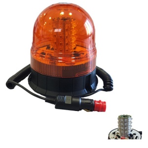 Girofar intermitent cu leduri 12-24V. baza magnetica