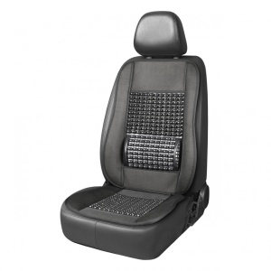 Husa scaun auto cu bile de masaj si suport lombar, dimensiuni 110 x 46 cm, culoare Neagra - Img 1