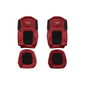 Husa scaun camion F-CORE FX24 RED, mocheta + piele ecologica matlasata, rosu, pentru Ford F-Max
