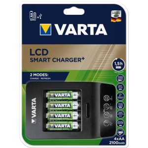 Încărcător VARTA LCD Smart Plus CHARGER+4xAA 2100 mAh (57684101441)