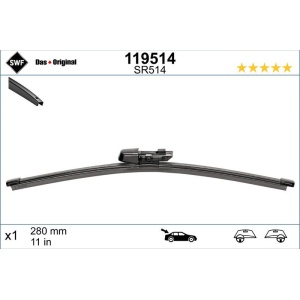 Lamela stergator spate SWF Wiper FB REAR LHD/RHD 280 mm