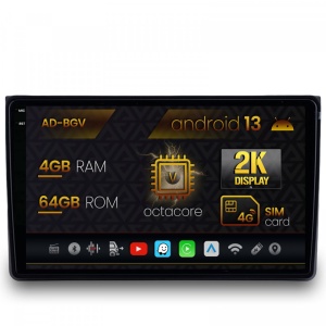 Navigatie Audi A4(B6,B7) , SEAT EXEO, Android 13, V-Octacore , 4GB RAM , 64GB ROM, 9.5 Inch - AD-BGV9004,AD-BGRKIT425
