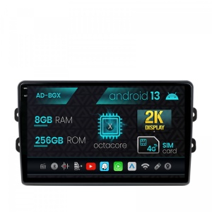 Navigatie Dacia,Renault, Android 13, X-Octacore , 8GB RAM , 256GB ROM, 9.5 Inch AD-BGX9008,AD-BGRKIT383